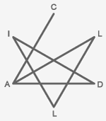 Cadillac and linear configurations of five-pointed stars
